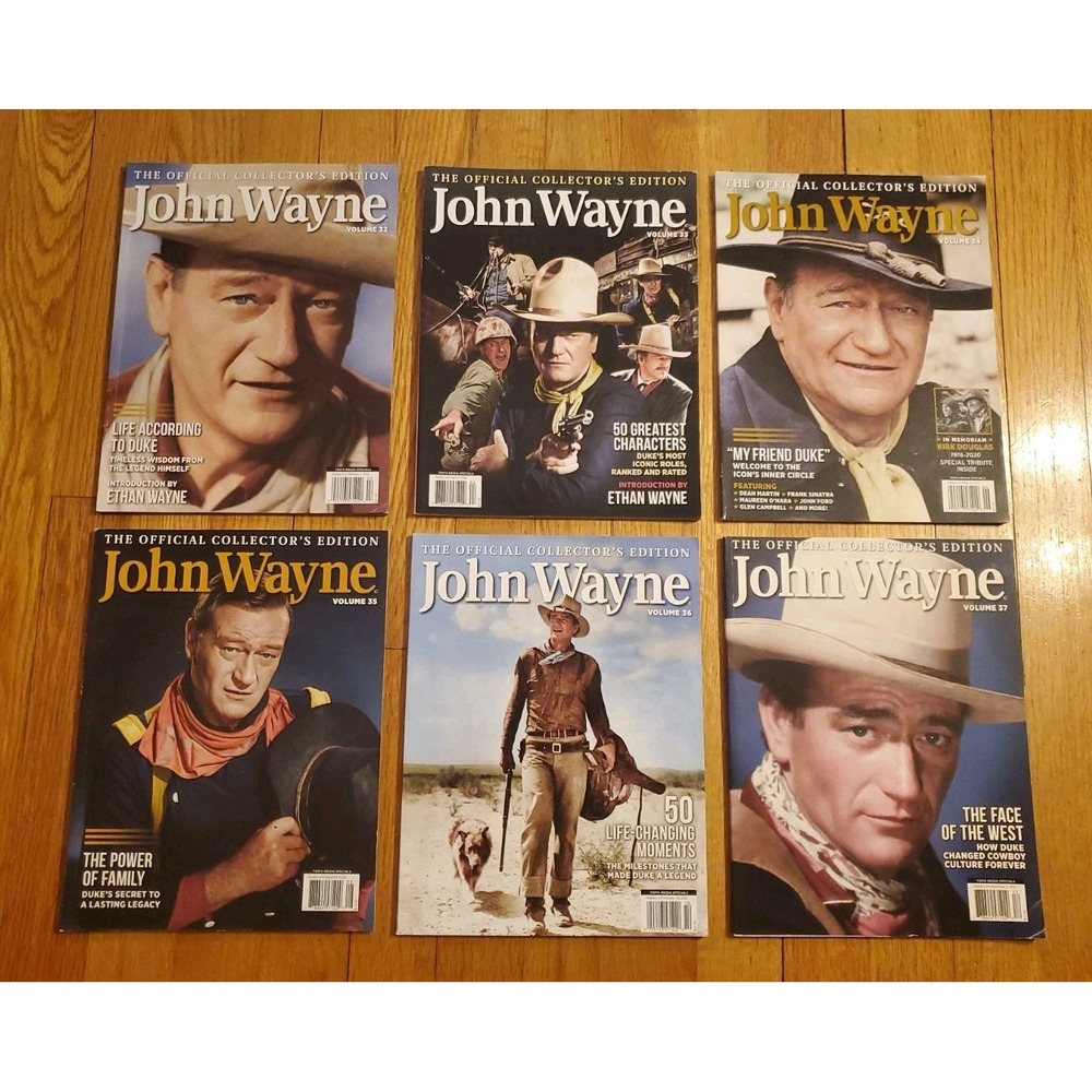 John Wayne Official Collectors Edition Magazine Lot Volumes 32-35